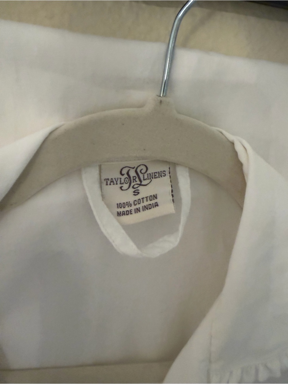 Taylor Linens Cotton White Ruffled Pajama Set Small - Picture 7 of 9